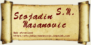 Stojadin Mašanović vizit kartica